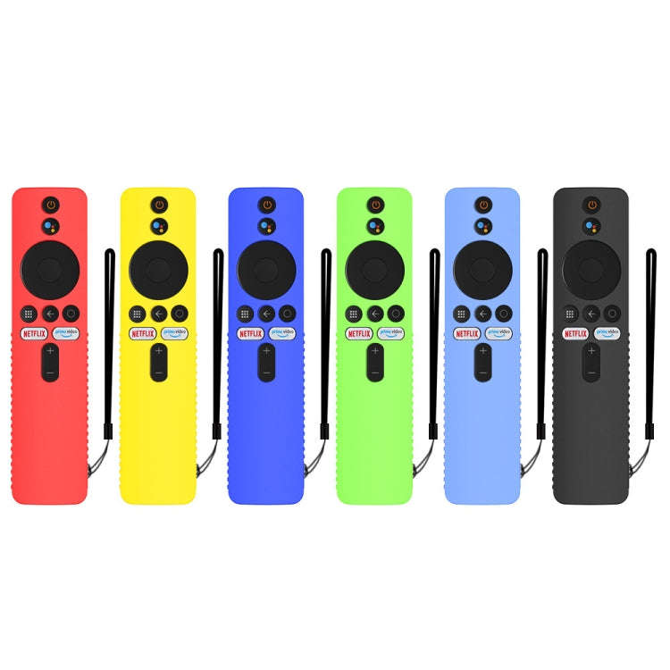 For Xiaomi 4K TV Stick Y48 Remote Control Anti-Drop Silicone Protective Cover(Luminous Blue)