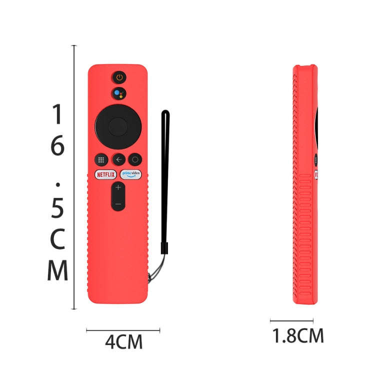 For Xiaomi 4K TV Stick Y48 Remote Control Anti-Drop Silicone Protective Cover(Red)