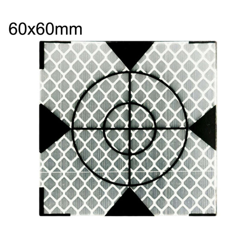 FP001 Diamond Tunnel Mapping Reflective Sticker Monitoring Measurement Point Sticker, Size: 60x60...
