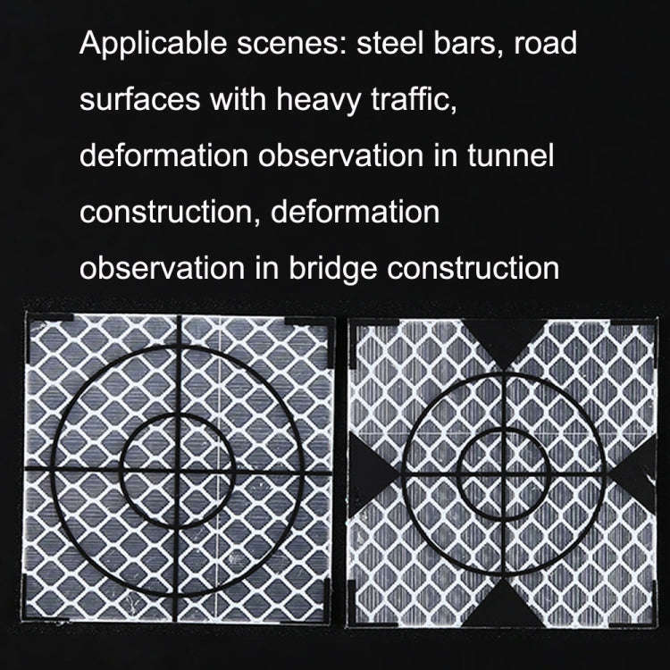 FP001 Diamond Tunnel Mapping Reflective Sticker Monitoring Measurement Point Sticker, Size: 60x60...