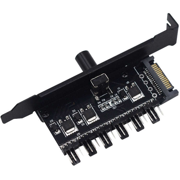 PIC Bit Case Cooling Fan Control Switch PWM 6 Way Computer Fan Speed Controller(SATA)