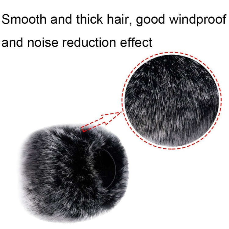 For Blue Yeti Pro Anti-Pop and Windproof Sponge/Fluffy Microphone Cover, Color: Black Hair