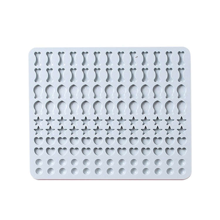 130 Grids Silicone Mat Baking Mold Mini Pet Snacks Dog Food Baking Pan Mold Biscuit Cake Mold(Blue)