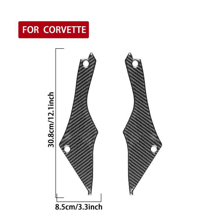 For Chevrolet Corvette C8 2pcs /Set Rear Door Inner Frame Sticker(Black)