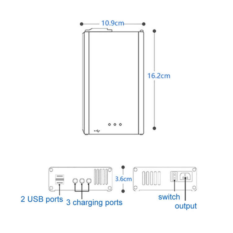 for DJI Mavic 3 YX 1 to 5 Charger With Switch(AU Plug)