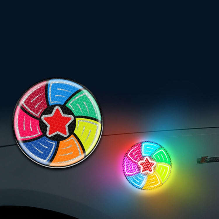 Car Door Anti-Collision Scrape And Rearview Mirror Colorful Safety Warning Reflective Sticker, St...