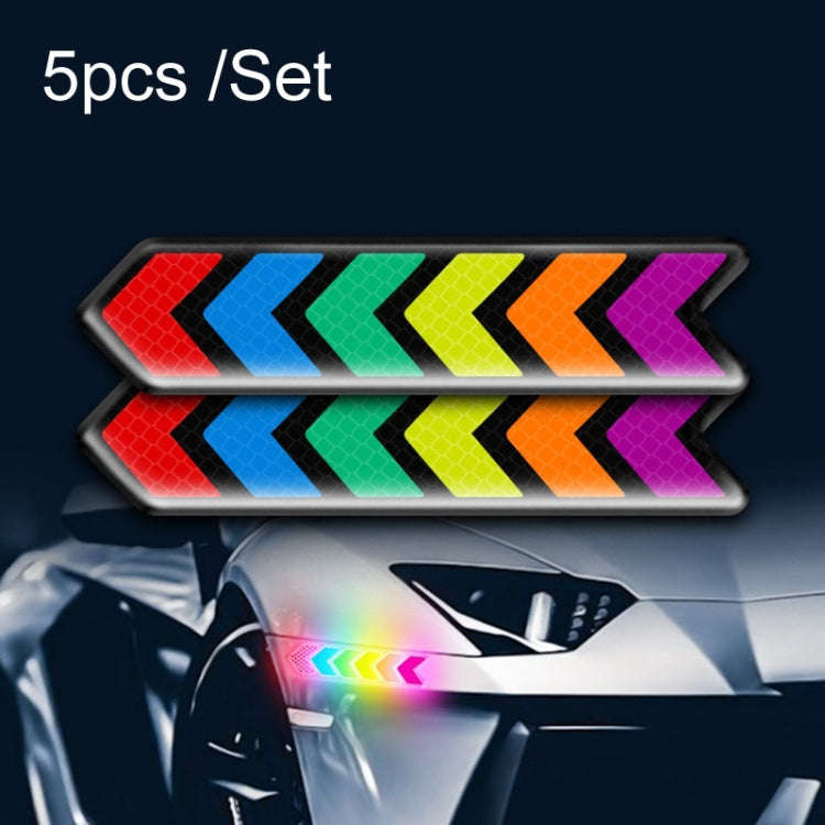 2pcs /Set Car Door Anti-Collision Scrape And Rearview Mirror Colorful Safety Warning Reflective S...