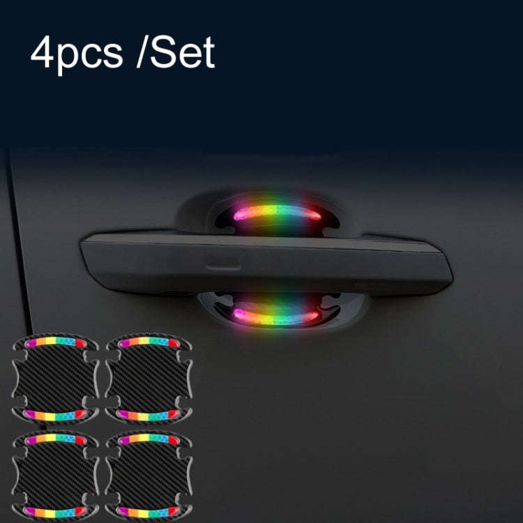 4pcs /Set Car Door Anti-Collision Scrape And Rearview Mirror Colorful Safety Warning Reflective S...