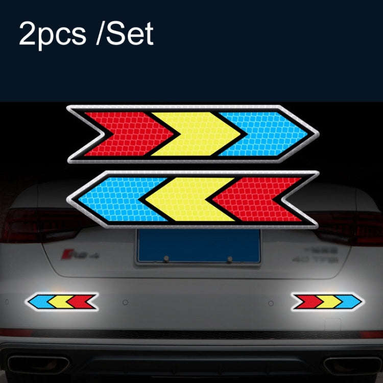 2pcs /Set Car Door Anti-Collision Scrape And Rearview Mirror Colorful Safety Warning Reflective S...
