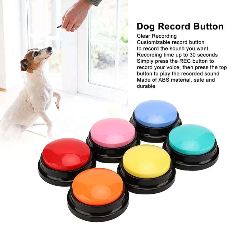 Pet Communication Button Dog Vocal Box Recording Vocalizer, Style: Recording Model(Yellow)