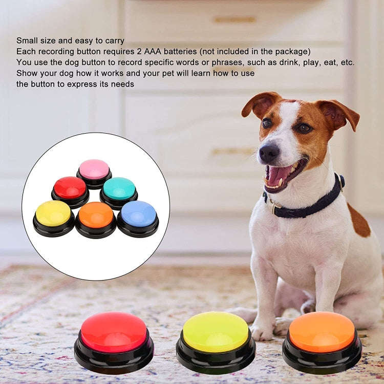 Pet Communication Button Dog Vocal Box Recording Vocalizer, Style: Recording Model(Yellow)