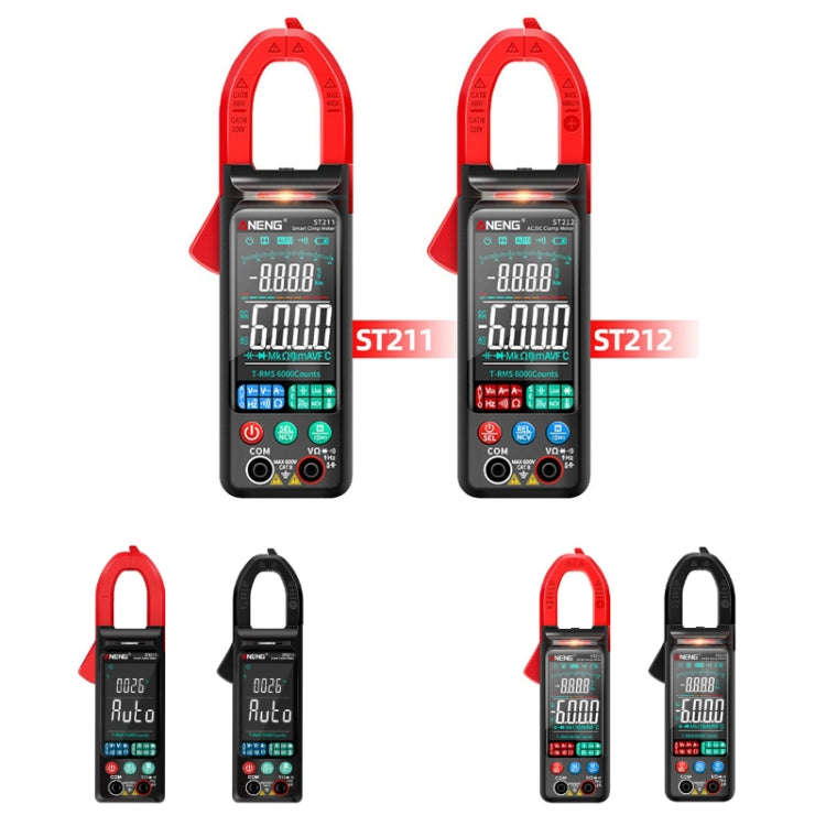 ANENG Large Screen Multi-Function Clamp Fully Automatic Smart Multimeter, Specification: ST211 Black