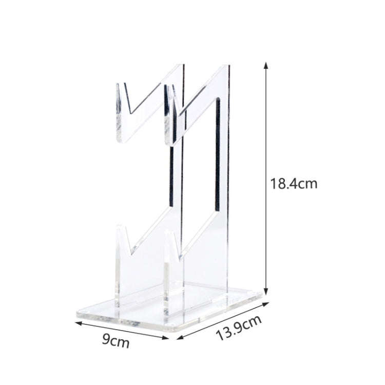 For PS4/ PS5/PS3 Acrylic Double Layer Game Handle Storage Bracket (Transparent)