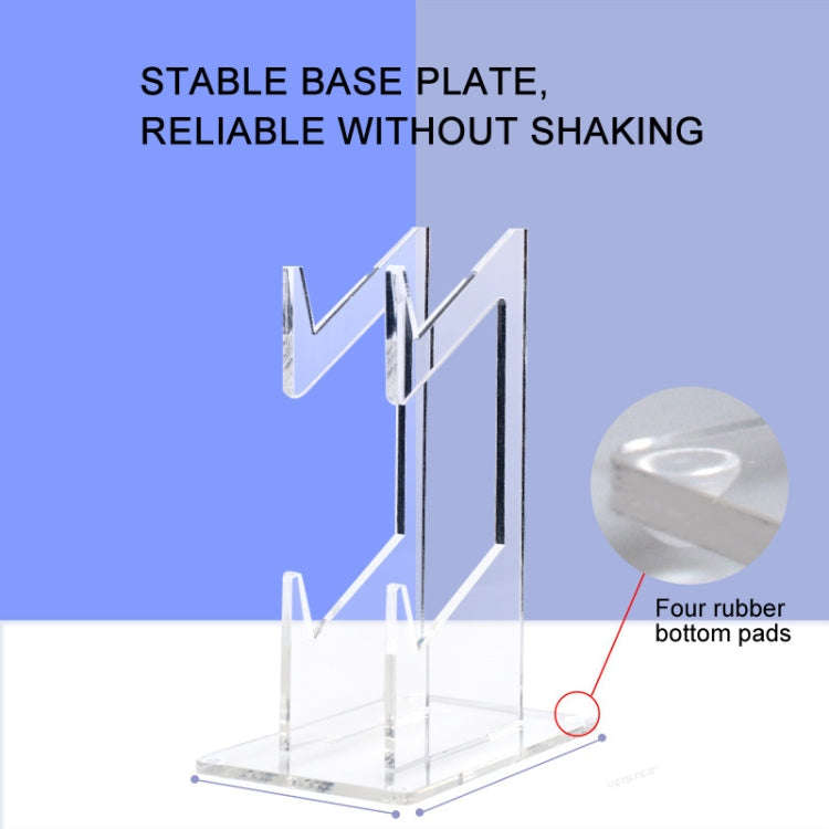 For PS4/ PS5/PS3 Acrylic Double Layer Game Handle Storage Bracket (Transparent)