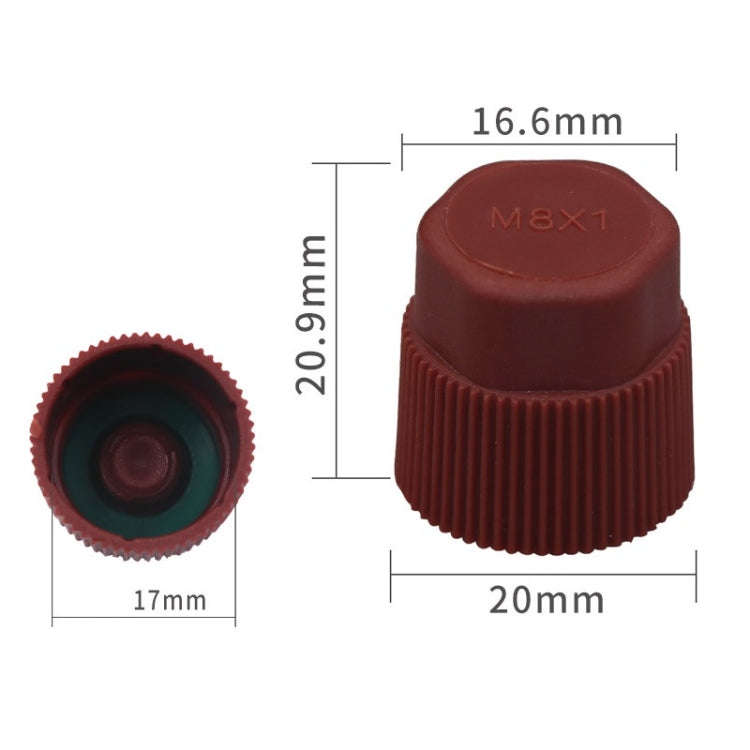 20pcs Automobile Air Conditioning Valve Plastic Dust Cap(Low Pressure)