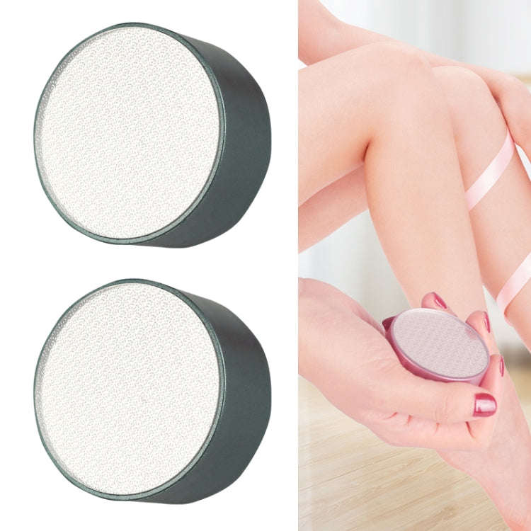 2pcs Manual Compact and Portable Double-sided Nano Hair Removal Foot Scrubbers(Green)