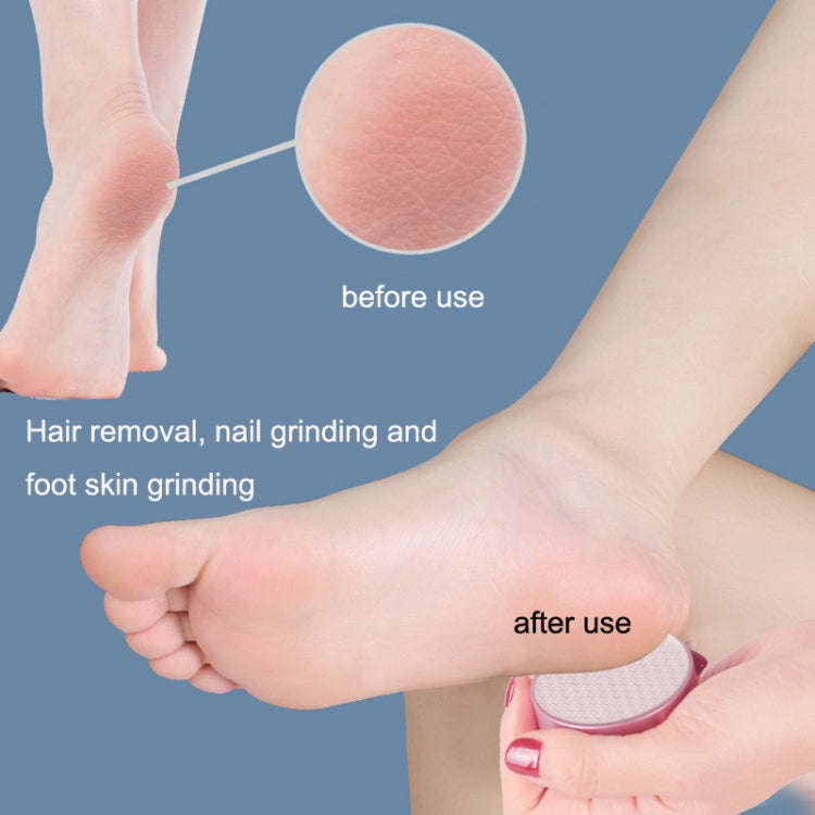 2pcs Manual Compact and Portable Double-sided Nano Hair Removal Foot Scrubbers(Grey)