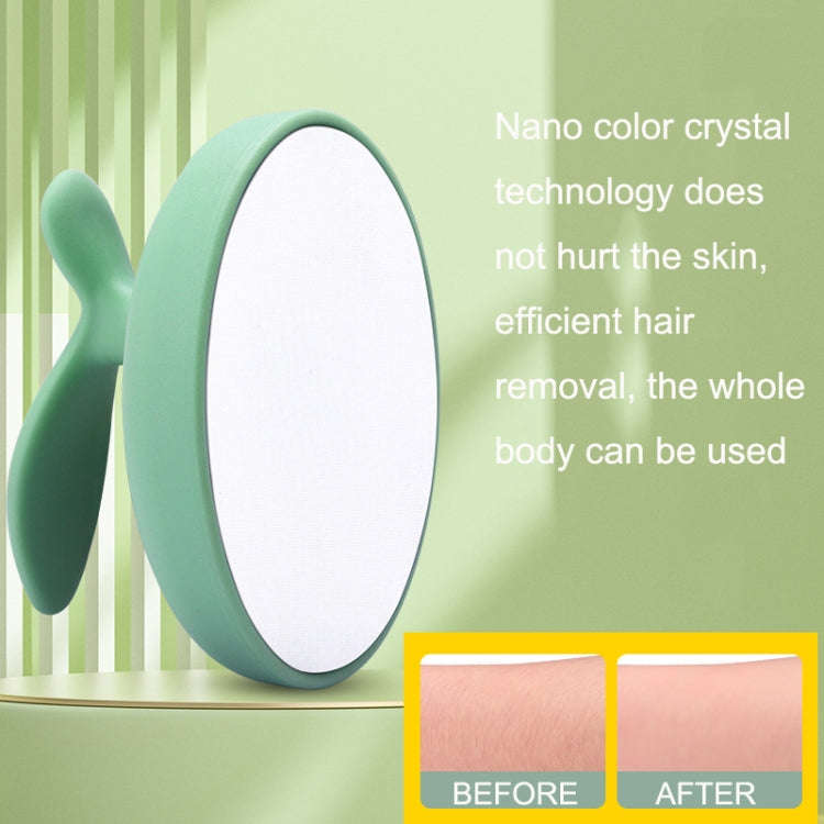 Nano Glass Epilator Crystal Diamond Scrubbing Surface No Skin Damage Manual Epilator(Green)