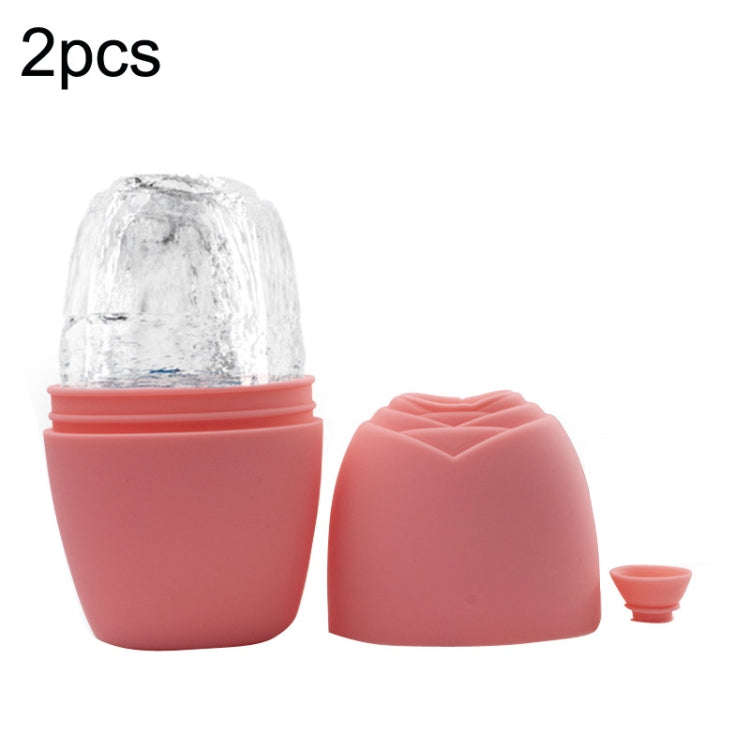 2pcs L-03-01 Face Ice Apparatus Massage Ice Roller Beauty Makeup Silicone Face Ice Tray(Vitality ...