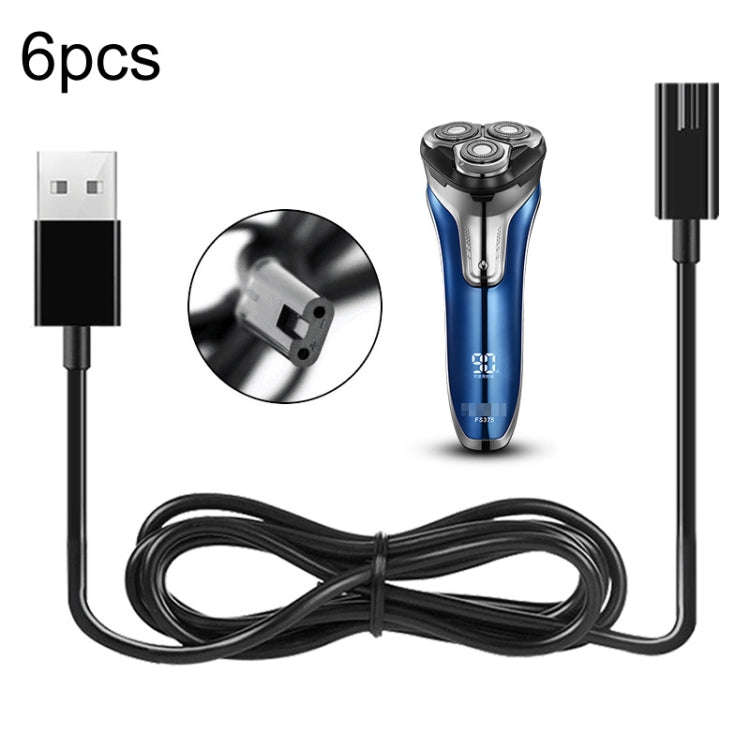 6pcs Electric Shaver USB Charging Cable for FLYCO Razor FS372 FS373 FS871 FS375 FS339 FS378 FS376...