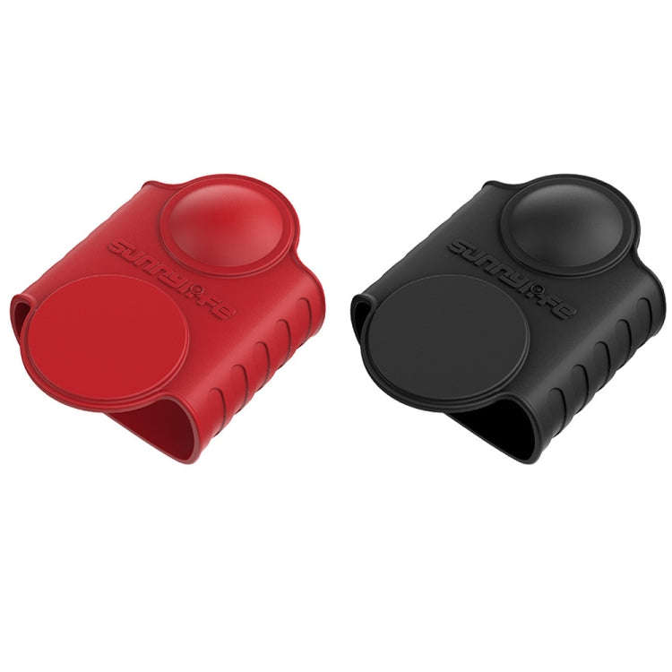 For Insta360 One X2 Sunnylife ST-Q9420 Silicone Protective Case Black Body Case+Lanyard Rope
