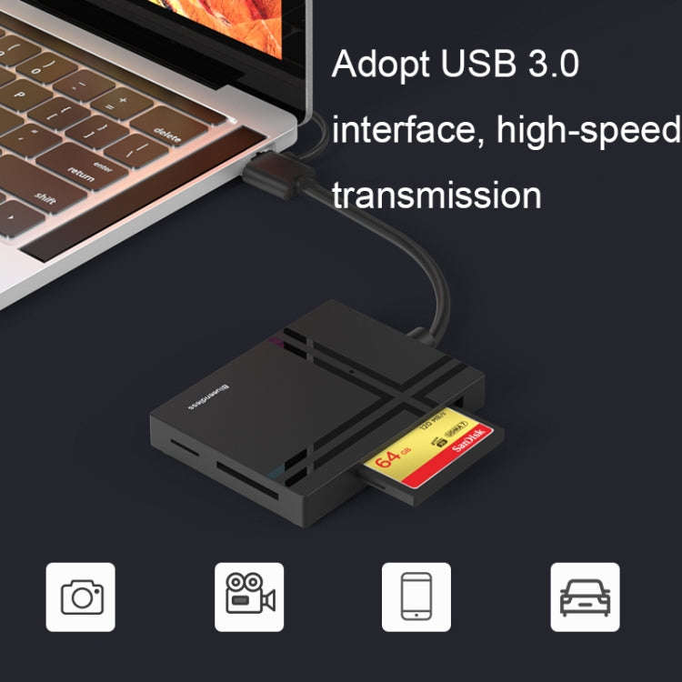 Blueendless C5U3 Type-C/USB-C 5-In-1 CF/XD/TF/SD/MS Card Reader(5 In 2)