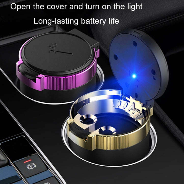 Car Universal Multifunctional Ashtray With Cover(Blue)