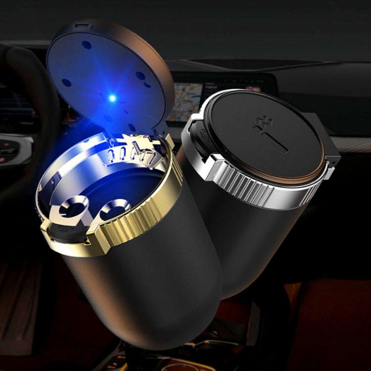 Car Universal Multifunctional Ashtray With Cover(Blue)
