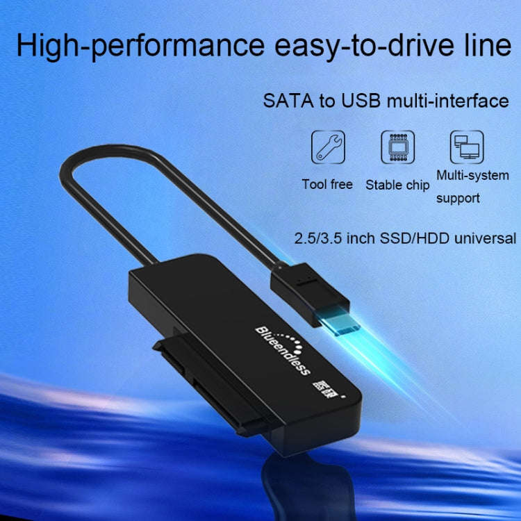 Blueendless US25 2.5/3.5 Inch HDD Adapter Cable USB3.0/Type-C To SATA Drive Cable, Spec: Type-C