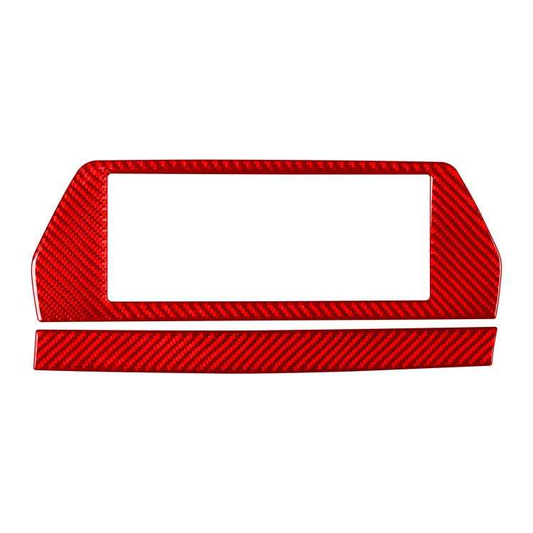 For 2019-2024 BMW 8 Series G14 Right-hand Drive 2pcs /Set Navigation Screen Frame Sticker(Red)