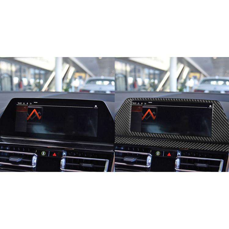 For 2019-2024 BMW 8 Series G14 Right-hand Drive 2pcs /Set Navigation Screen Frame Sticker(Black)