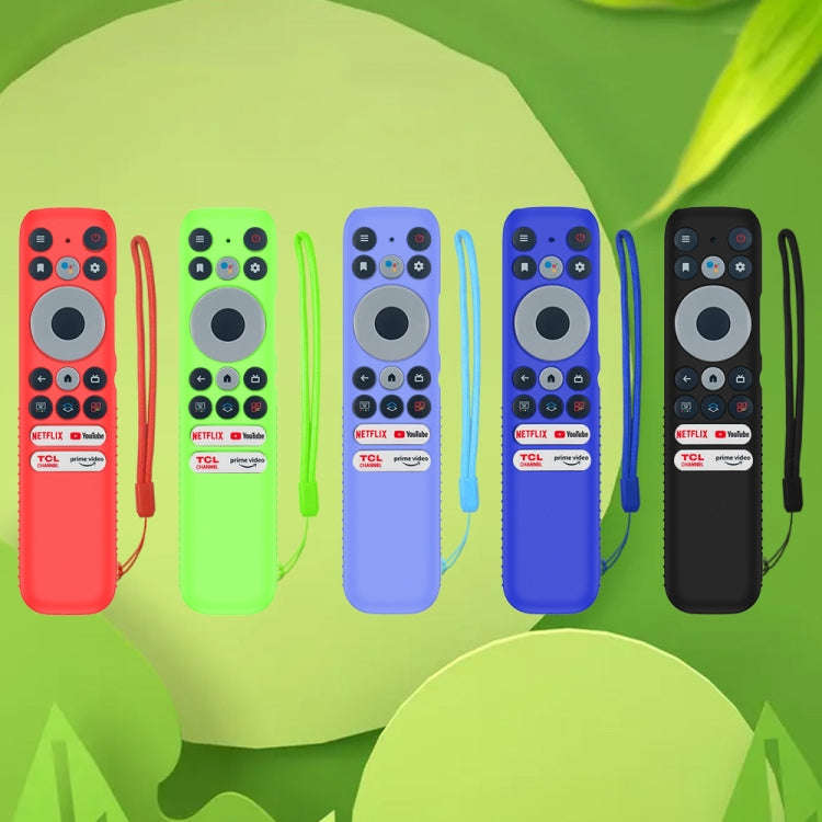 For TCL RC902N FMR1 Y47 TV Remote Control Anti-Drop Silicone Case(Luminous Blue)