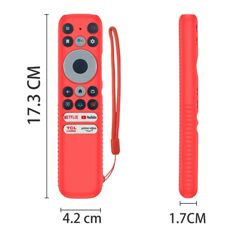 For TCL RC902N FMR1 Y47 TV Remote Control Anti-Drop Silicone Case(Luminous Blue)
