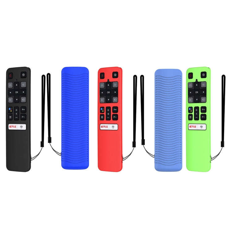 For TCL RC802V FMR1 FNR1 Y40 TV Remote Control Anti-Drop Silicone Protective Case(Red)
