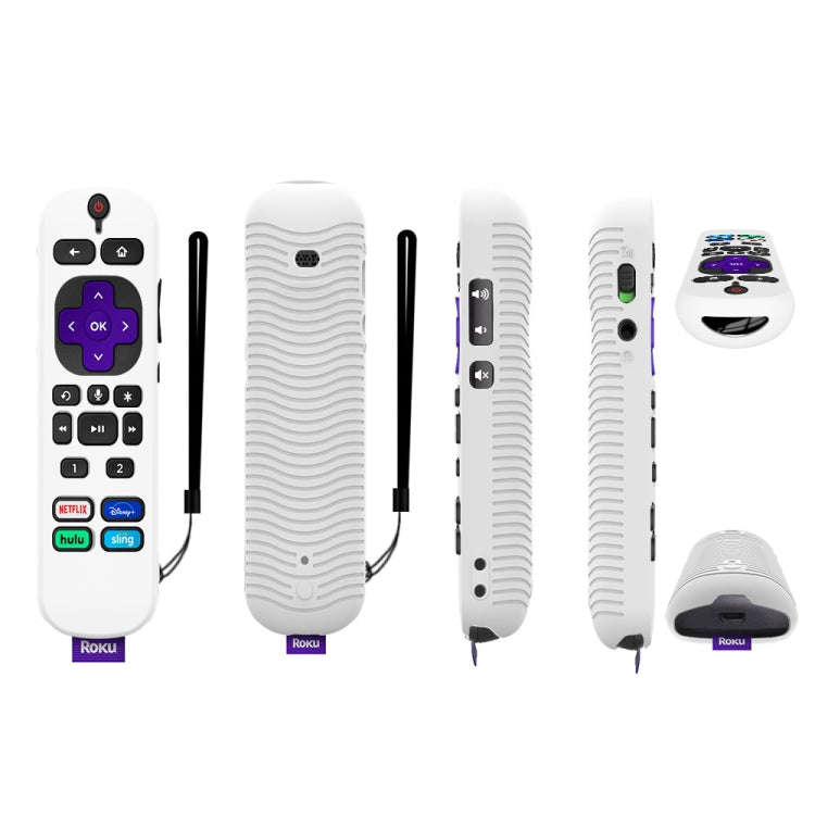For TCL Roku Voice Remote Pro Y30 Remote Control Shockproof Silicone Protective Case(Luminous White)