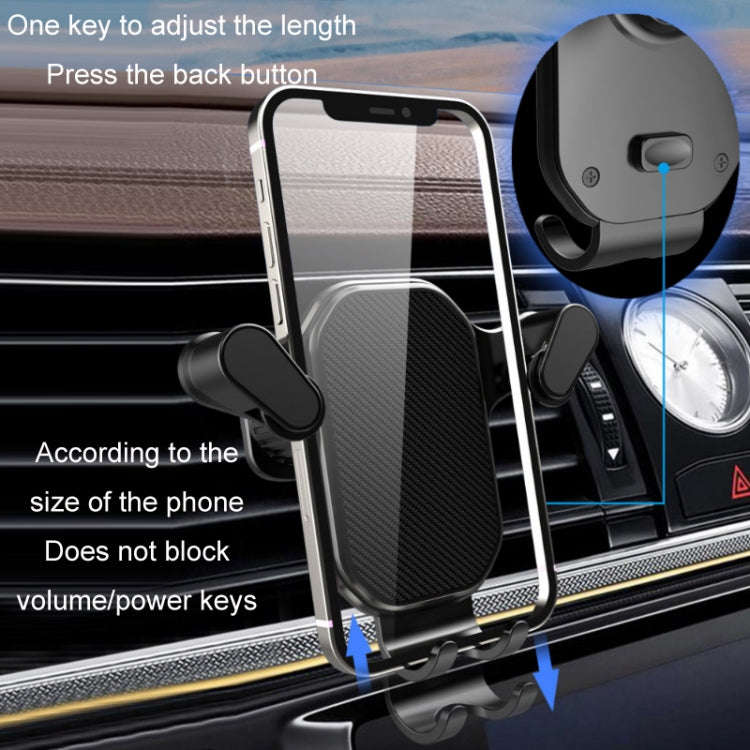Car Air Outlet Upside-down Hook Strong Mobile Phone Holder(High-grade Black)