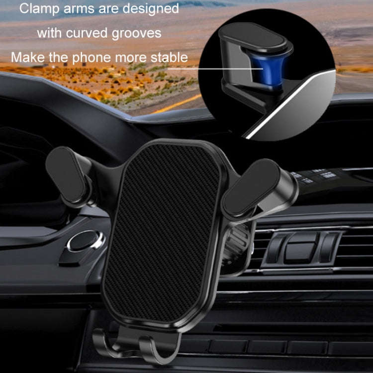Car Air Outlet Upside-down Hook Strong Mobile Phone Holder(High-grade Black)