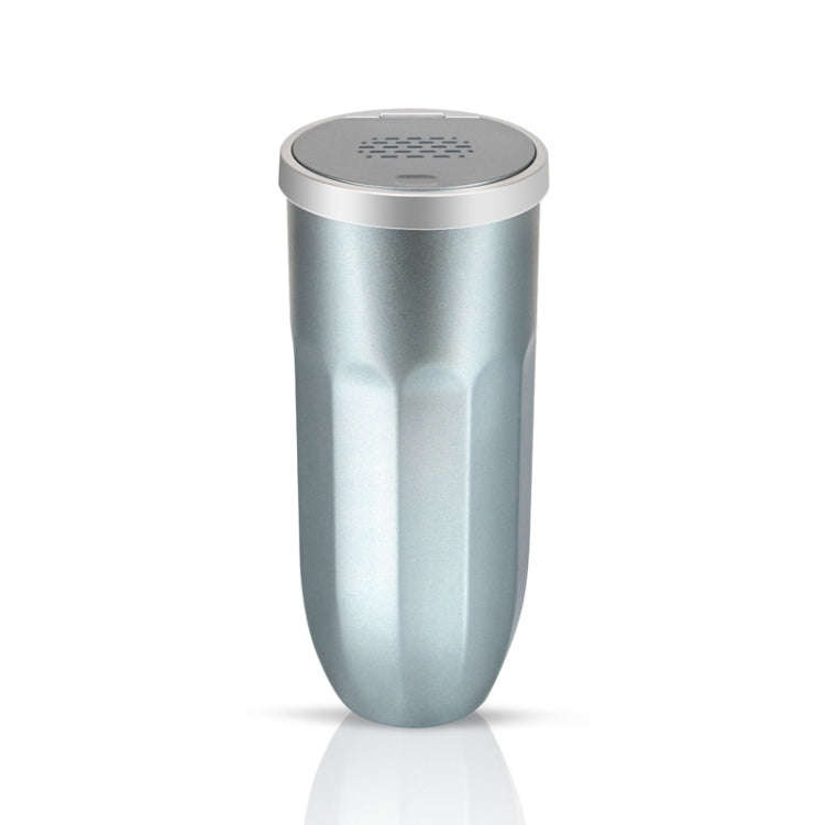 Car Storage Tube Cup Holder Miscellaneous Trash Can With Aroma Diffuser(Cyan-blue)