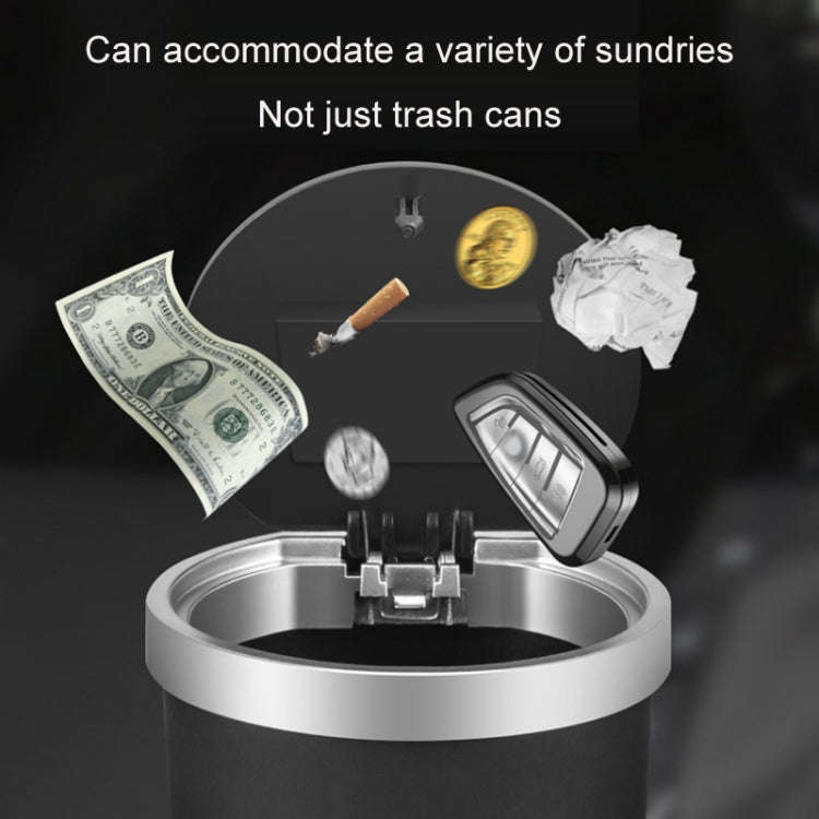 Car Storage Tube Cup Holder Miscellaneous Trash Can With Aroma Diffuser(Black)