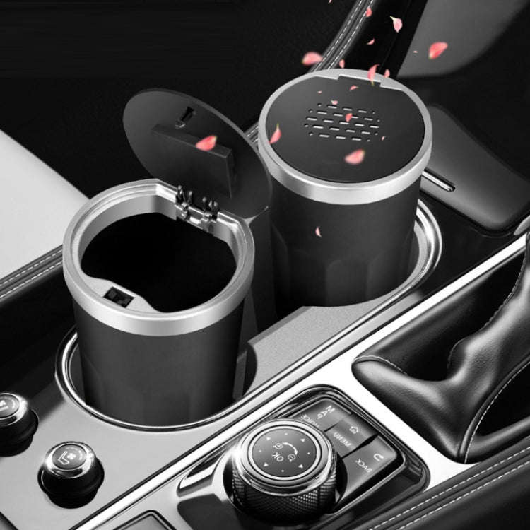 Car Storage Tube Cup Holder Miscellaneous Trash Can With Aroma Diffuser(Champagne Color)