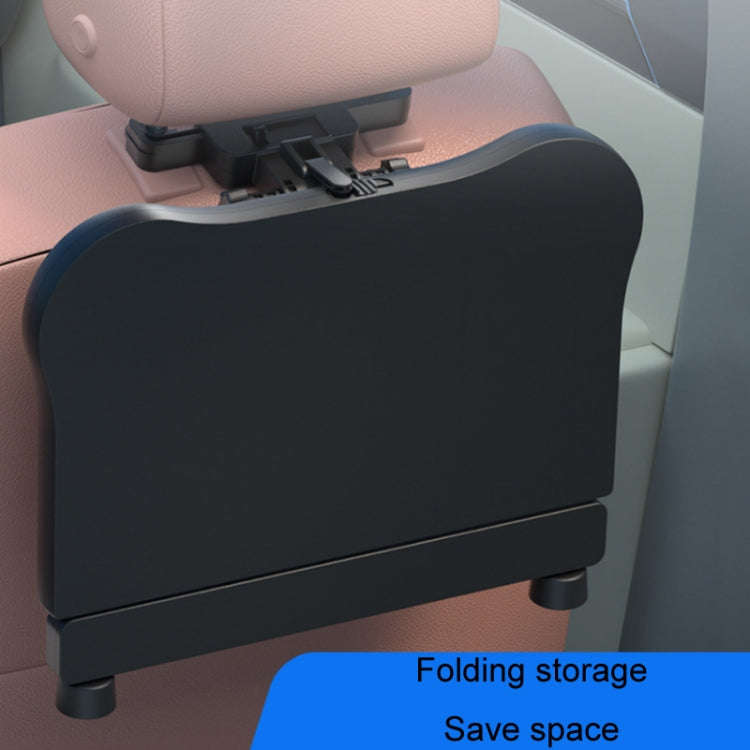 Car Seat Back Multifunctional Adjustable Travel Cup Table Computer Holder(A08 Black+Non-slip Pad)