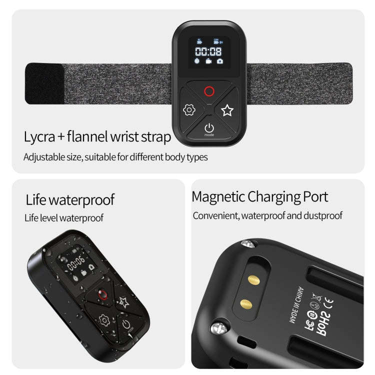 TELESIN T10 80m Bluetooth Remote Control  For GoPro Hero11 Black / HERO10 Black / HERO9 Black / H...