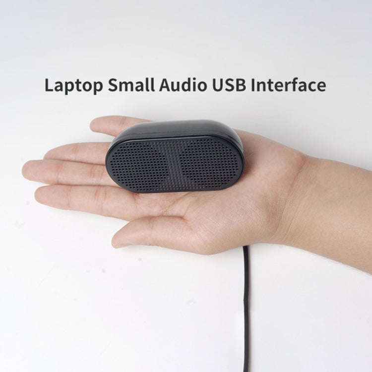 5002 USB Sound Card Computer Small Speakers Mini Desktop Audio(Black)