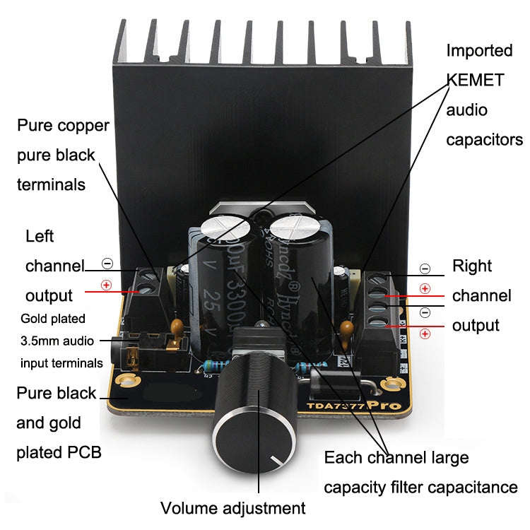 TDA7377 DIY Speaker Power Amplifier Module 12V Dual Channel Stereo 30Wx2 Car Power Amplifier Board