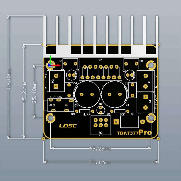 TDA7377 DIY Speaker Power Amplifier Module 12V Dual Channel Stereo 30Wx2 Car Power Amplifier Board