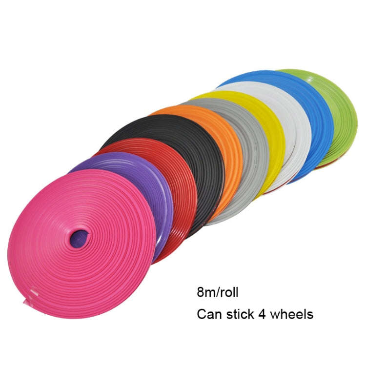 Car Wheel General TPE Protection Ring Bumper Wheel Decoration Modification Supplies(Yellow)