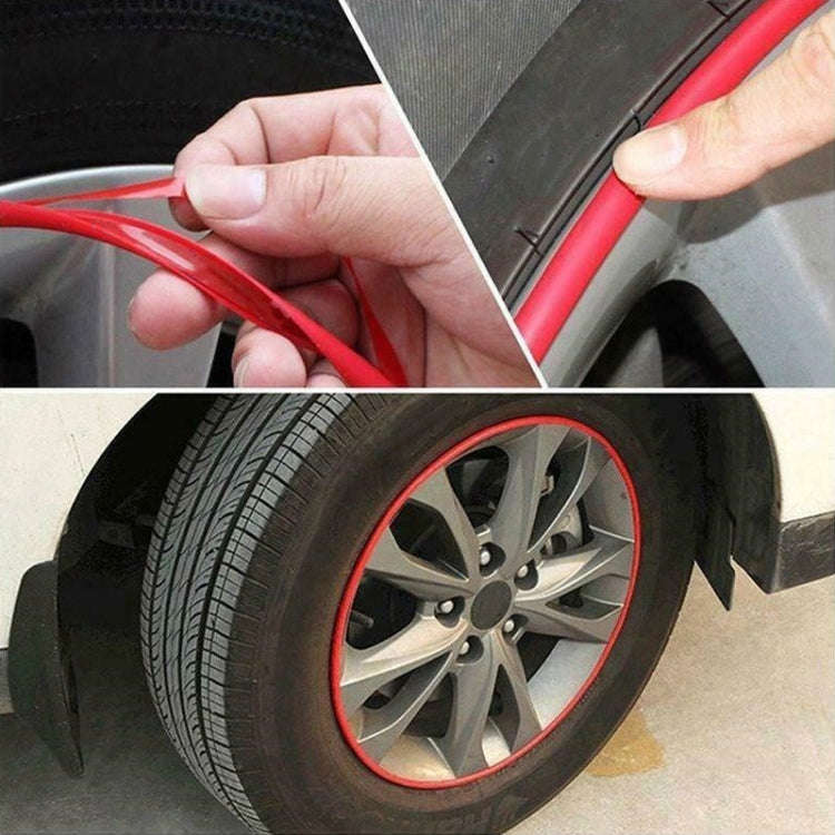 Car Wheel General TPE Protection Ring Bumper Wheel Decoration Modification Supplies(Yellow)