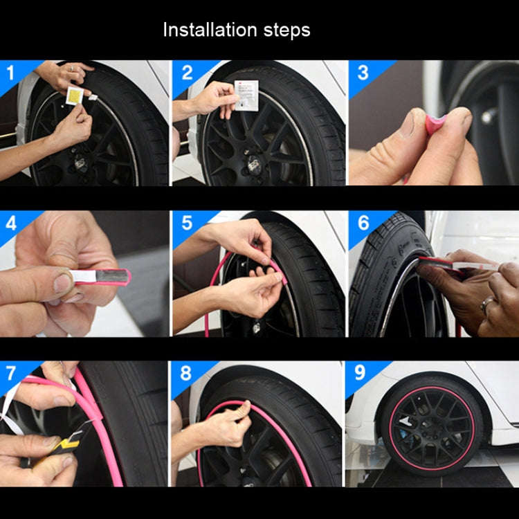 Car Wheel General TPE Protection Ring Bumper Wheel Decoration Modification Supplies(Blue)