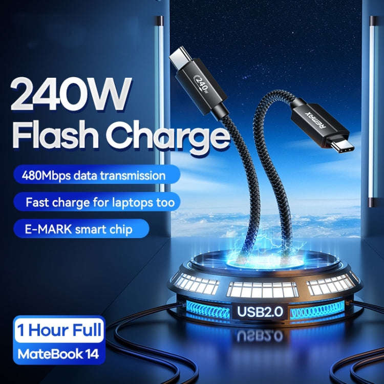 Remax  RC-C035 Dual USB-C / Type-C USB2.0  240W Fast Charging Data Cable, Length:1m