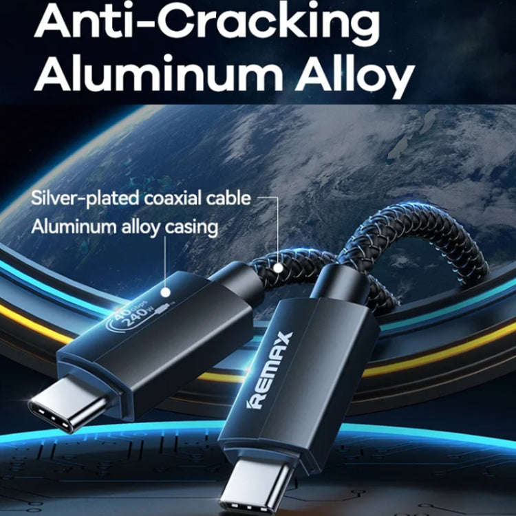 Remax  RC-C039  Dual USB-C / Type-C Compatible with USB4.0  240W Fast Charging Data Cable, Length:1m